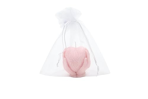 Handgemachte Sojawachs-Kerze | Vanille-Duft & Herz-in-Händen-Design | Duftkerze Geschenk
