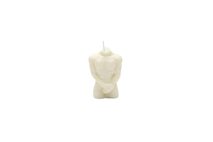 Handgemachte Sojawachs-Kerze | Vanille-Duft & Männlicher Torso 2er Set | Duftkerze Dekoration & Geschenk