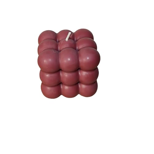 Handgemachte Sojawachs-Kerze | Lavendel-Duft & Bubble-Design | Duftkerze Geschenk