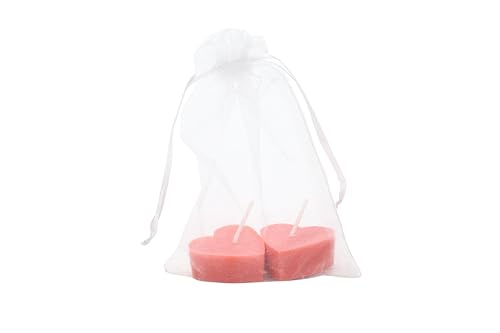 Handgemachte Sojawachs-Kerze | Vanille-Duft & Herz-Design 20er Set| Duftkerze Geschenk