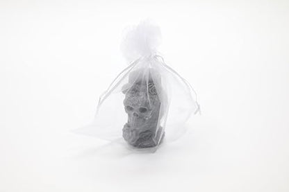 Handgemachte Sojawachs-Kerze | Totenkopf mit Schlange & Rosen Design | Duftkerze Geschenk & Dekoration