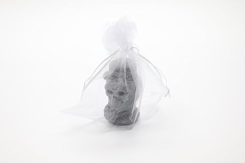 Handgemachte Sojawachs-Kerze | Totenkopf mit Schlange & Rosen Design | Duftkerze Geschenk & Dekoration