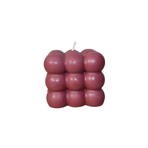 Handgemachte Sojawachs-Kerze | Lavendel-Duft & Bubble-Design | Duftkerze Geschenk
