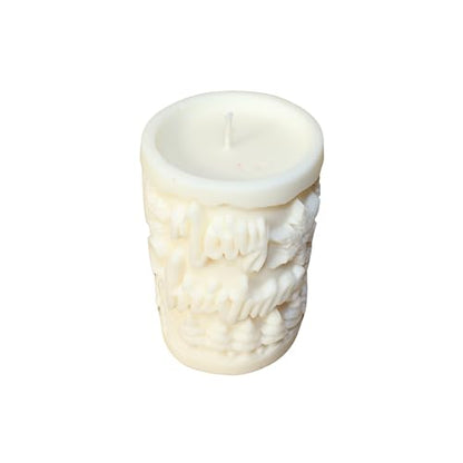 Handgemachte Sojawachs-Kerze | Vanille-Duft & Weihnachts-Relief | Duftkerze Geschenk