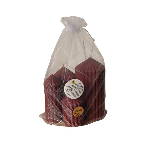 Handgemachte Sojawachs-Kerzen | Lavendel-Duft & Rippen-Design – 4er Set | Duftkerze Geschenk