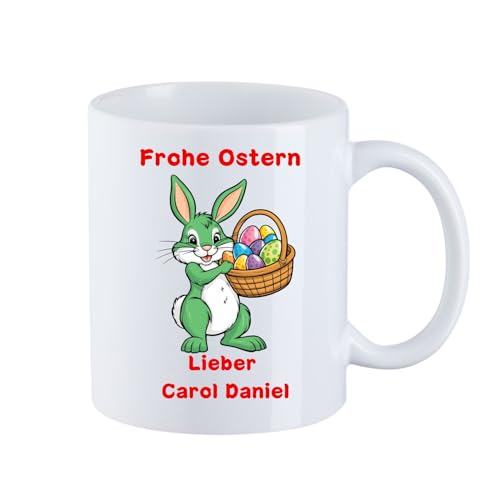 Personalisierte Fototasse mit Wunschtext – Geschenkidee zu Ostern, Valentinstag & mehr – Hochwertige Keramiktasse mit brillanten Farben