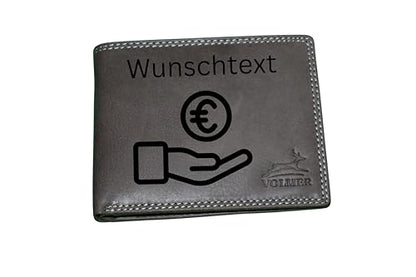 FA.Volmer Herren Geldbörse mit RFID-Schutz – Individuell graviert durch Carmenshop
