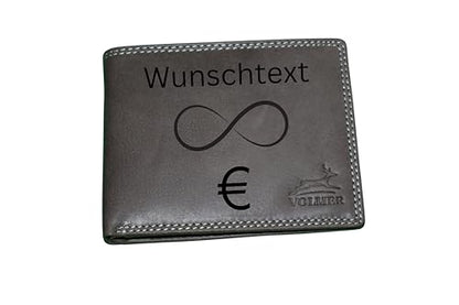 FA.Volmer Herren Geldbörse mit RFID-Schutz – Individuell graviert durch Carmenshop