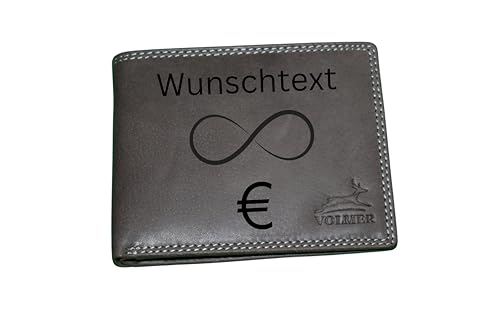 FA.Volmer Herren Geldbörse mit RFID-Schutz – Individuell graviert durch Carmenshop