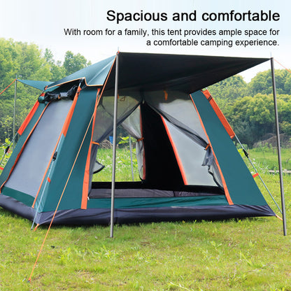 Automatisches Outdoor-Campingzelt – Schnellaufbauzelt für 2–4 Personen | Tragbares, Regen- & Sonnengeschütztes Zelt mit Tasche