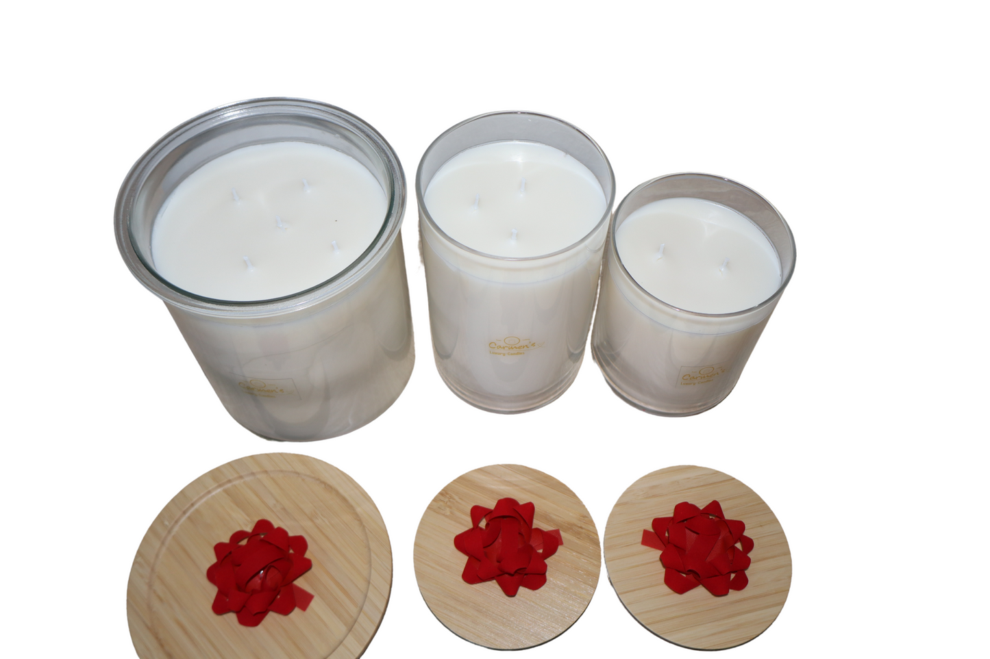 🕯️ Luxuriöses Duftkerzen-Set aus Sojawachs (3-teilig) – Handgegossen mit Vanilleduft