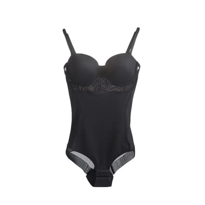 Wechery Damen Shapewear Body – Figurformender Body mit Bügel, Push-Up-Effekt, Schwarz