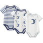 3-teiliges Baby-Set aus Baumwolle – Sommer-Body mit kurzen Ärmeln für Jungen & Mädchen (0–12 Monate)