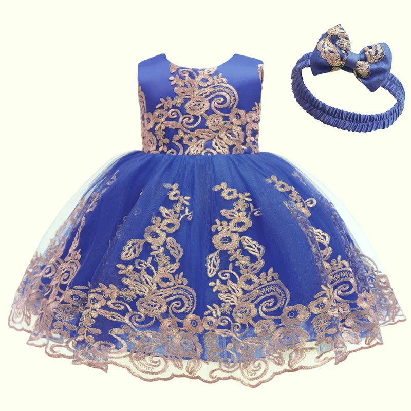 Sommerliches Prinzessinnenkleid für Mädchen – Ärmellos mit Rückenschleife & Pailletten – Festliches Kleid für Hochzeit, Party & Geburtstag