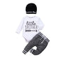 3-teiliges Babyset für Neugeborene – „Little Brother“ Langarm-Body mit Hose & Mütze – Baumwoll-Outfit für Jungen (0–24 Monate)