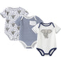 3-teiliges Baby-Set aus Baumwolle – Sommer-Body mit kurzen Ärmeln für Jungen & Mädchen (0–12 Monate)