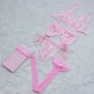 Verführerisches 4-teiliges Dessous-Set für Damen – Push-Up BH, Tanga, Strapse & Spitzen-Sling – Sexy & transparent