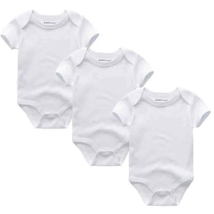 3-teiliges Baby-Set aus Baumwolle – Sommer-Body mit kurzen Ärmeln für Jungen & Mädchen (0–12 Monate)