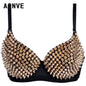 Sexy Damen-Bralette mit Strass & Pailletten – Rückenfreier BH ohne Bügel – Glänzendes Bustier für Party, Club & Hochzeit