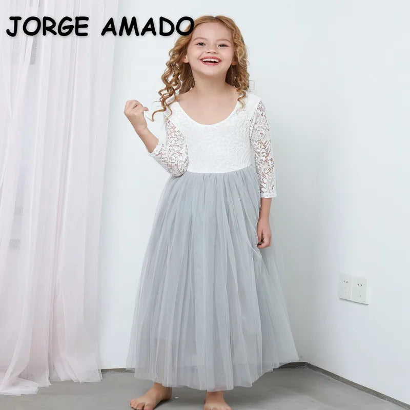 Sommerliches Prinzessinnenkleid für Mädchen – Ärmellos mit Rückenschleife & Pailletten – Festliches Kleid für Hochzeit, Party & Geburtstag
