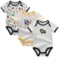 3-teiliges Baby-Set aus Baumwolle – Sommer-Body mit kurzen Ärmeln für Jungen & Mädchen (0–12 Monate)