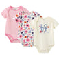 3-teiliges Baby-Set aus Baumwolle – Sommer-Body mit kurzen Ärmeln für Jungen & Mädchen (0–12 Monate)