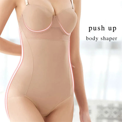 Wechery Damen Shapewear Body – Figurformender Body mit Bügel, Push-Up-Effekt, Schwarz