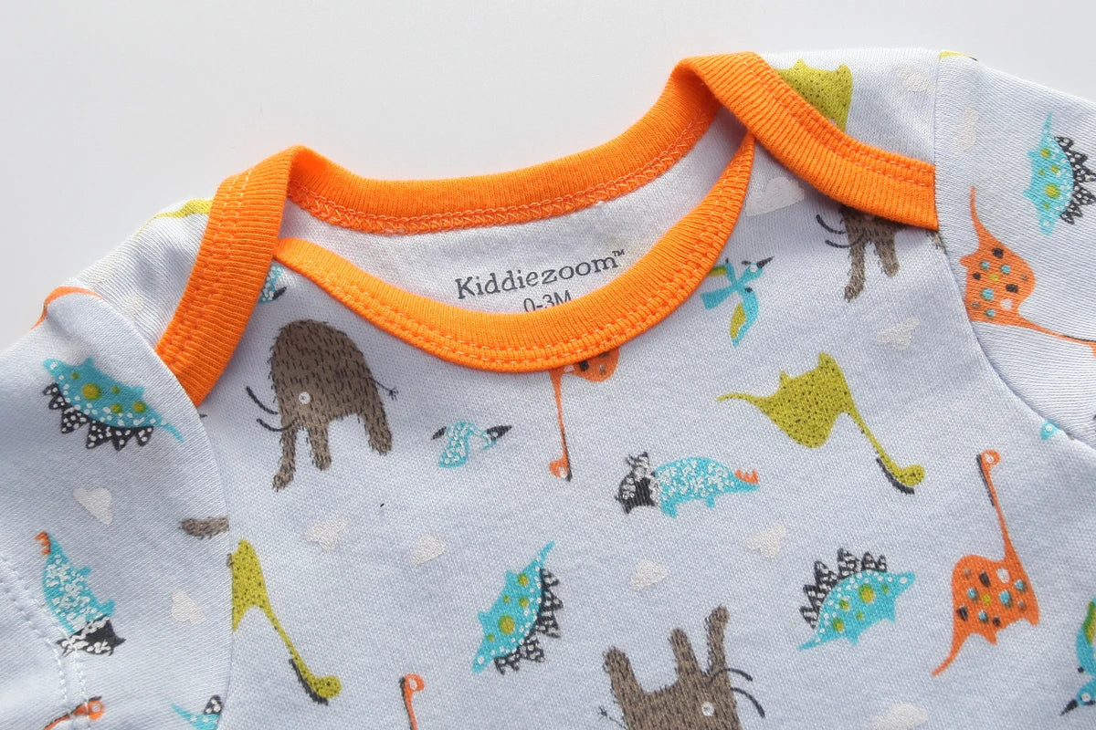 3-teiliges Baby-Set aus Baumwolle – Sommer-Body mit kurzen Ärmeln für Jungen & Mädchen (0–12 Monate)