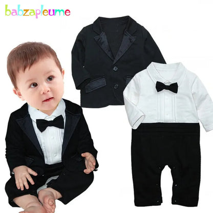 2-teiliges Baby-Outfit für Jungen – Anzugjacke & Jumpsuit für die 1. Geburtstagsfeier – Boutique-Design (0–24 Monate)