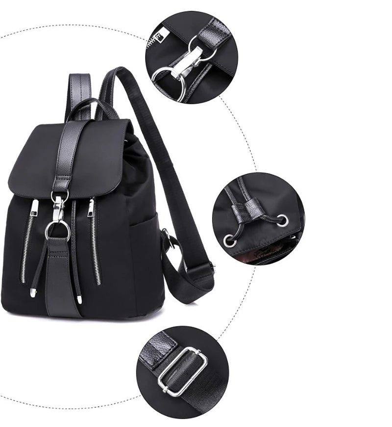 Damen Rucksack – Hochwertiger Nylon Rucksack für Schule, Alltag & Reisen – Große Kapazität, Modisches Design