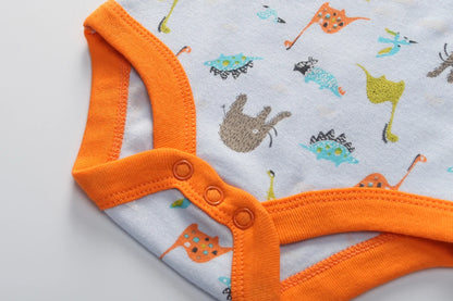 3-teiliges Baby-Set aus Baumwolle – Sommer-Body mit kurzen Ärmeln für Jungen & Mädchen (0–12 Monate)