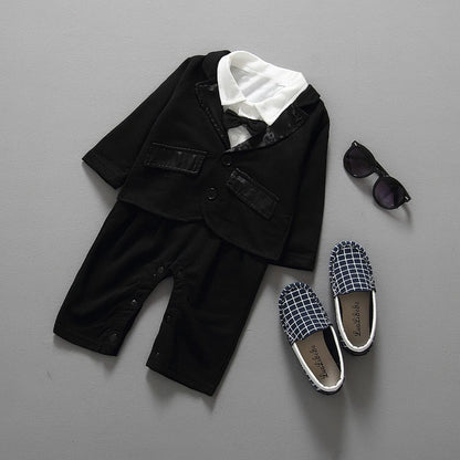 2-teiliges Baby-Outfit für Jungen – Anzugjacke & Jumpsuit für die 1. Geburtstagsfeier – Boutique-Design (0–24 Monate)