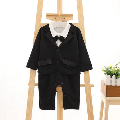 2-teiliges Baby-Outfit für Jungen – Anzugjacke & Jumpsuit für die 1. Geburtstagsfeier – Boutique-Design (0–24 Monate)