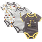 3-teiliges Baby-Set aus Baumwolle – Sommer-Body mit kurzen Ärmeln für Jungen & Mädchen (0–12 Monate)