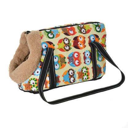Klassische Haustiertragetasche für kleine Hunde & Katzen – Weiche Schultertasche mit Trageriemen, Outdoor-Reisetasche