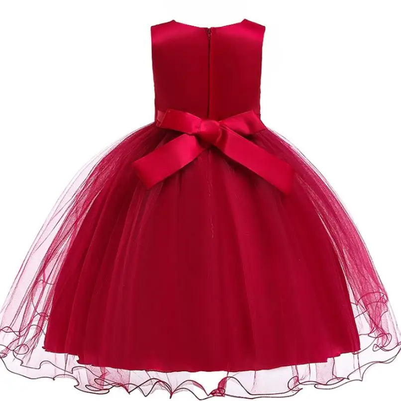 Elegantes Prinzessinnenkleid für Mädchen – Sommerliches Ballkleid für Hochzeit, Party & festliche Anlässe (Größe 100–160 / 3–10 Jahre)