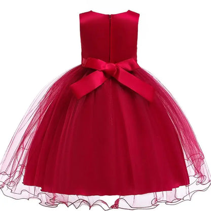 Elegantes Prinzessinnenkleid für Mädchen – Sommerliches Ballkleid für Hochzeit, Party & festliche Anlässe (Größe 100–160 / 3–10 Jahre)