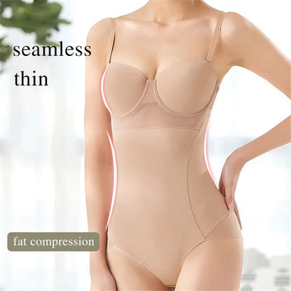 Wechery Damen Shapewear Body – Figurformender Body mit Bügel, Push-Up-Effekt, Schwarz