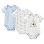 3-teiliges Baby-Set aus Baumwolle – Sommer-Body mit kurzen Ärmeln für Jungen & Mädchen (0–12 Monate)