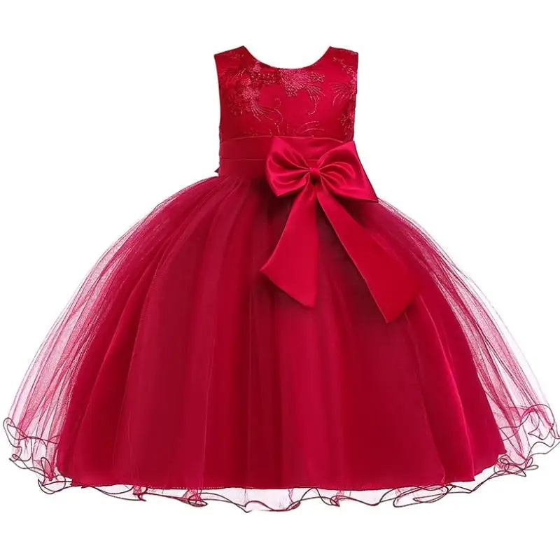 Elegantes Prinzessinnenkleid für Mädchen – Sommerliches Ballkleid für Hochzeit, Party & festliche Anlässe (Größe 100–160 / 3–10 Jahre)