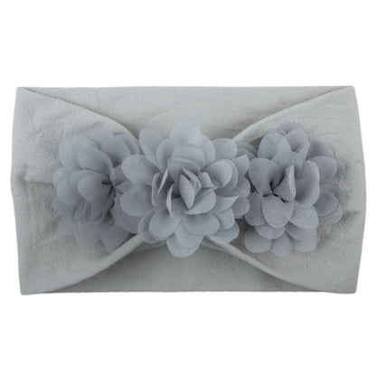 Elastisches Haarband mit Schleife für Mädchen – Blumenmuster Turban-Stirnband | Weiches Kinder-Haaraccessoire für Neugeborene & Kleinkinder