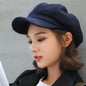 Damen & Herren Herbst/Winter Schirmmütze – Schlichte Octagonal Newsboy Cap aus Baumwolle | Klassische Maler-Baskenmütze