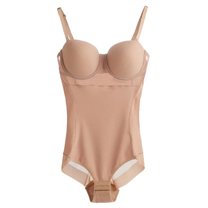 Wechery Damen Shapewear Body – Figurformender Body mit Bügel, Push-Up-Effekt, Schwarz