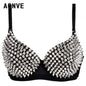 Sexy Damen-Bralette mit Strass & Pailletten – Rückenfreier BH ohne Bügel – Glänzendes Bustier für Party, Club & Hochzeit