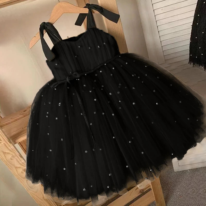 Elegantes Weihnachtskleid für Mädchen – Rückenfreies Prinzessinnenkleid mit Schleife – Festliches Ballkleid für Gala, Geburtstag & Hochzeit (Grün)