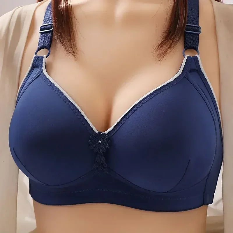 Push-Up BH ohne Bügel – BC-Cup mit seitlicher Stütze, 3 Haken, Damen Unterwäsche für mittleres Alter & Seniorinnen