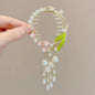 Elegante Haarkralle mit Blumen-Quaste – Schmetterling, Strass & Perlen – Haarclip für Damen | Dutt- & Zopfhalter Accessoire