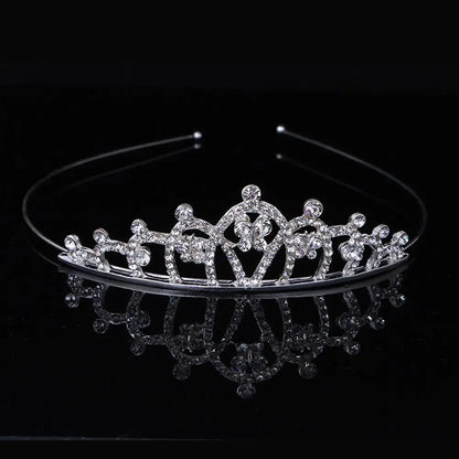 Kristall-Tiara für Hochzeit & Ball – Silberne Krone mit Strass für Mädchen & Frauen
