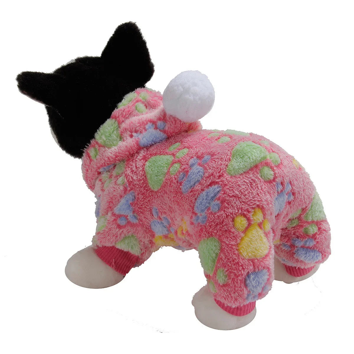 Weiche Flanell-Hundepyjama mit Streifen – Warmes Vierbeiniges Haustierkostüm für Herbst & Winter