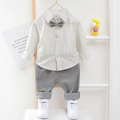 Elegantes Baby-Jungen Outfit – 3-teiliges Gentleman-Set mit Hemd, Weste & Krawatte – Perfekt für Feste & Auftritte (1–4 Jahre)